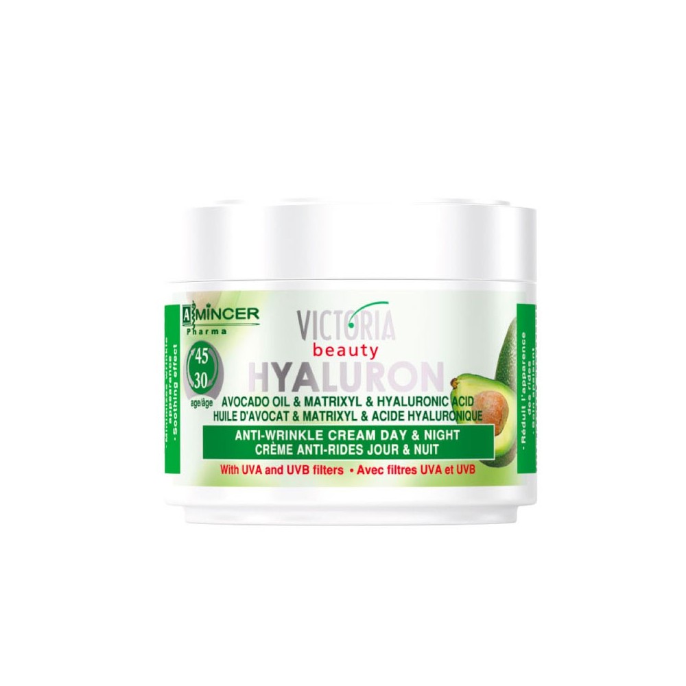 Face Cream Avocado oil Matrixyl Hyaluronic Acid 30-45 Victoria Beauty