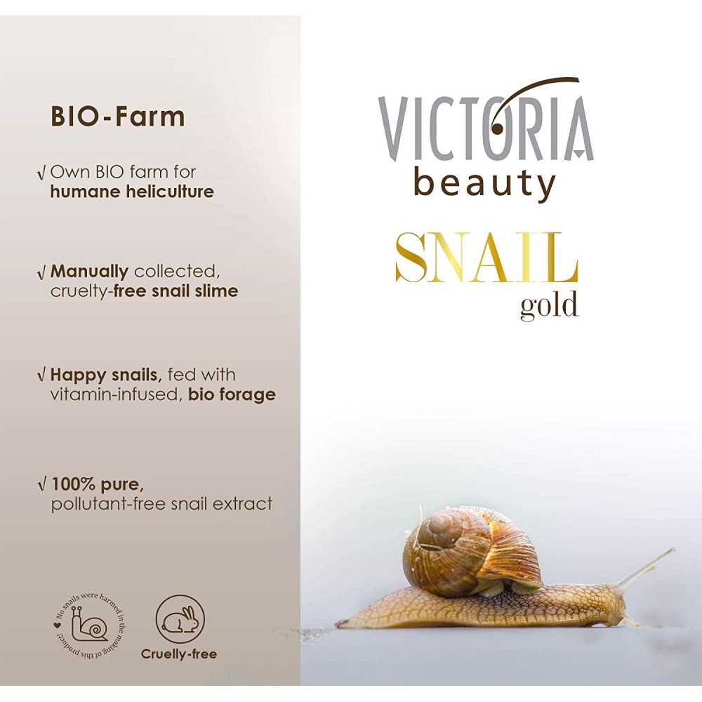 Crema Solare +SPF50 alla bava di lumaca & Olio di Argan 50ml Snail GOLD 50ml Victoria Beauty