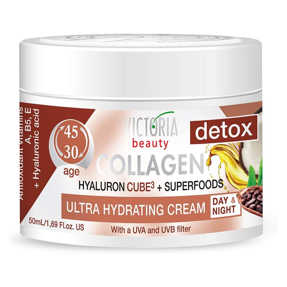 Ultra Hydrating Face Cream with Cocoa Green Tea Coconut 30-45 Victoria Beauty