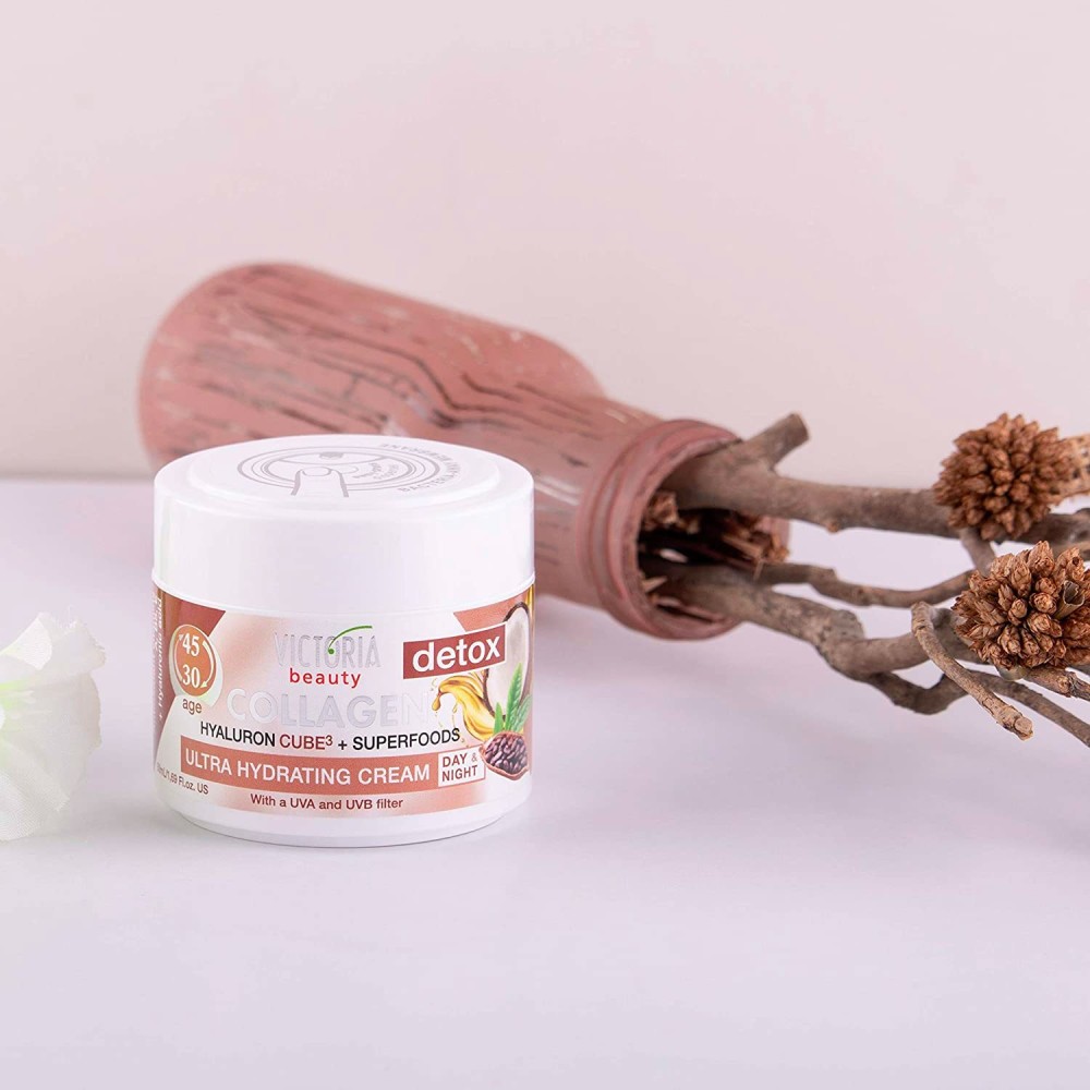 Ultra Hydrating Face Cream with Cocoa Green Tea Coconut 30-45 Victoria Beauty