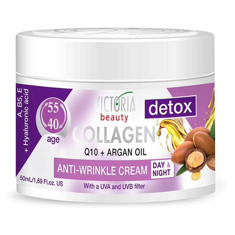 Anti-Wrinkle Face Cream Detox Q10 & Argan Oil 40-55 Victoria Beauty