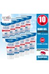 10 Gel Igienizzante Mani 75ml Antibatterico Disinfettante 70% Alcool