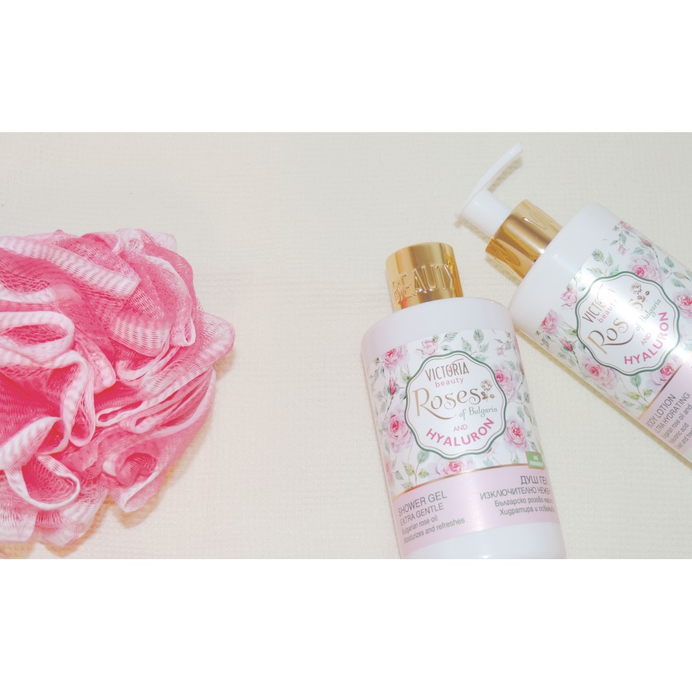 Set Regalo Rose of Bulgaria Lozione e Bagnoschiuma Victoria Beauty