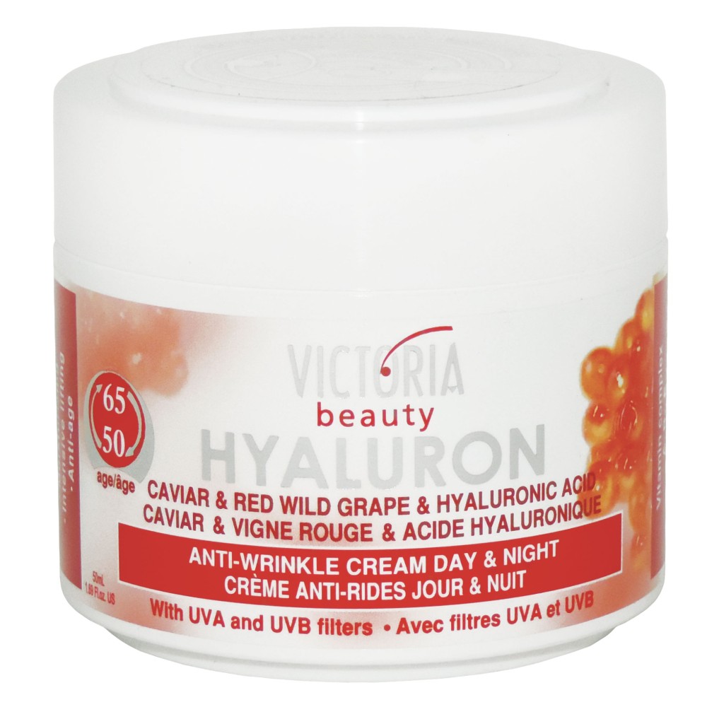 Crema Viso Caviale Uva rossa selvatica e Acido Ialuronico 60-65 Victoria Beauty