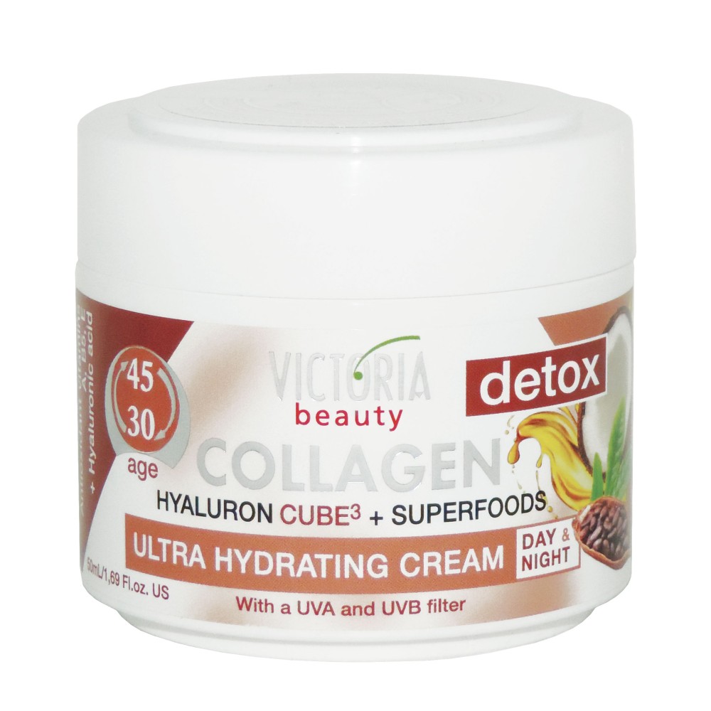 Crema Viso Ultra Idratante al Cacao Tè Verde Noce di Cocco 30-45 Victoria Beauty