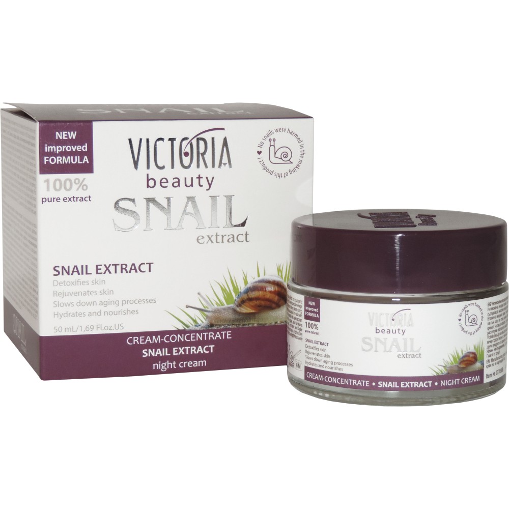 Crema Viso Notte Intensive alla bava di lumaca 50ml Snail Extract Victoria Beauty