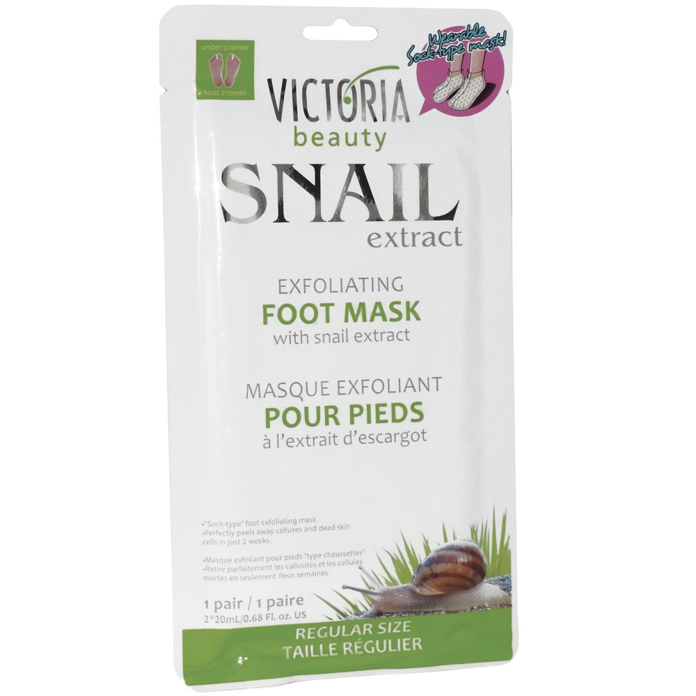 Maschera Esfoliante per Piedi SNAIL Extract Victoria Beauty