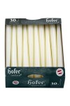 pHofer professional conical candles for candlesticks in packs of 30 candles of natural Ivory color, burning about 7 hours, size 