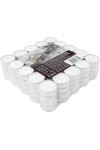 pHofer Living Tealight mini unscented candles in packs of 100 pcs, burning 4 hours, white color. Ideal for tealight lanterns, de