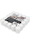 pHofer Premium Tealight mini unscented candles in packs of 50 pcs, burning 8 hours, white color. Ideal for tealight lanterns, de