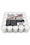 pHofer Premium Tealight mini unscented candles in packs of 50 pcs, burning 8 hours, white color. Ideal for tealight lanterns, de