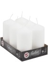 Hofer Candele Grandi Cilindriche 6x12cm Set di 6 Candele 30h Bianco