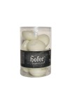 pHofer Floats Ivory Unscented Candles 5cm in packs of 10 pcs, from 2 to 4 hours burning time, ivory color. Perfect for professio