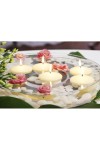 pHofer Floats Ivory Unscented Candles 5cm in packs of 10 pcs, from 2 to 4 hours burning time, ivory color. Perfect for professio