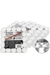 pHofer Premium Tealight mini unscented candles in packs of 200 pcs, burning 8 hours, white color. Ideal for tealight lanterns, d