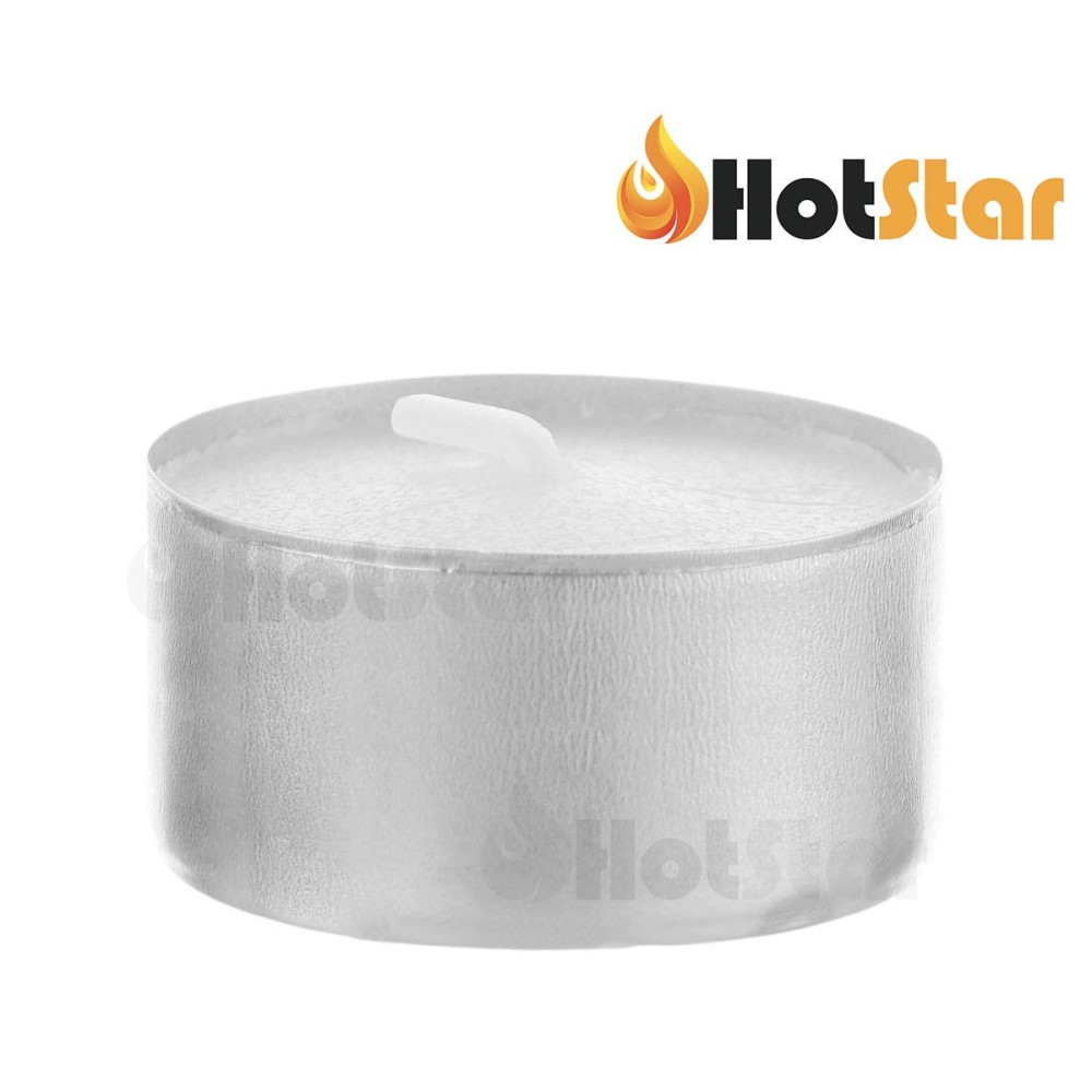 pUnscented mini tealights HotStar Tealight in bulk, 8 hours duration, white color. Ideal for tealight lanterns, decorative lante