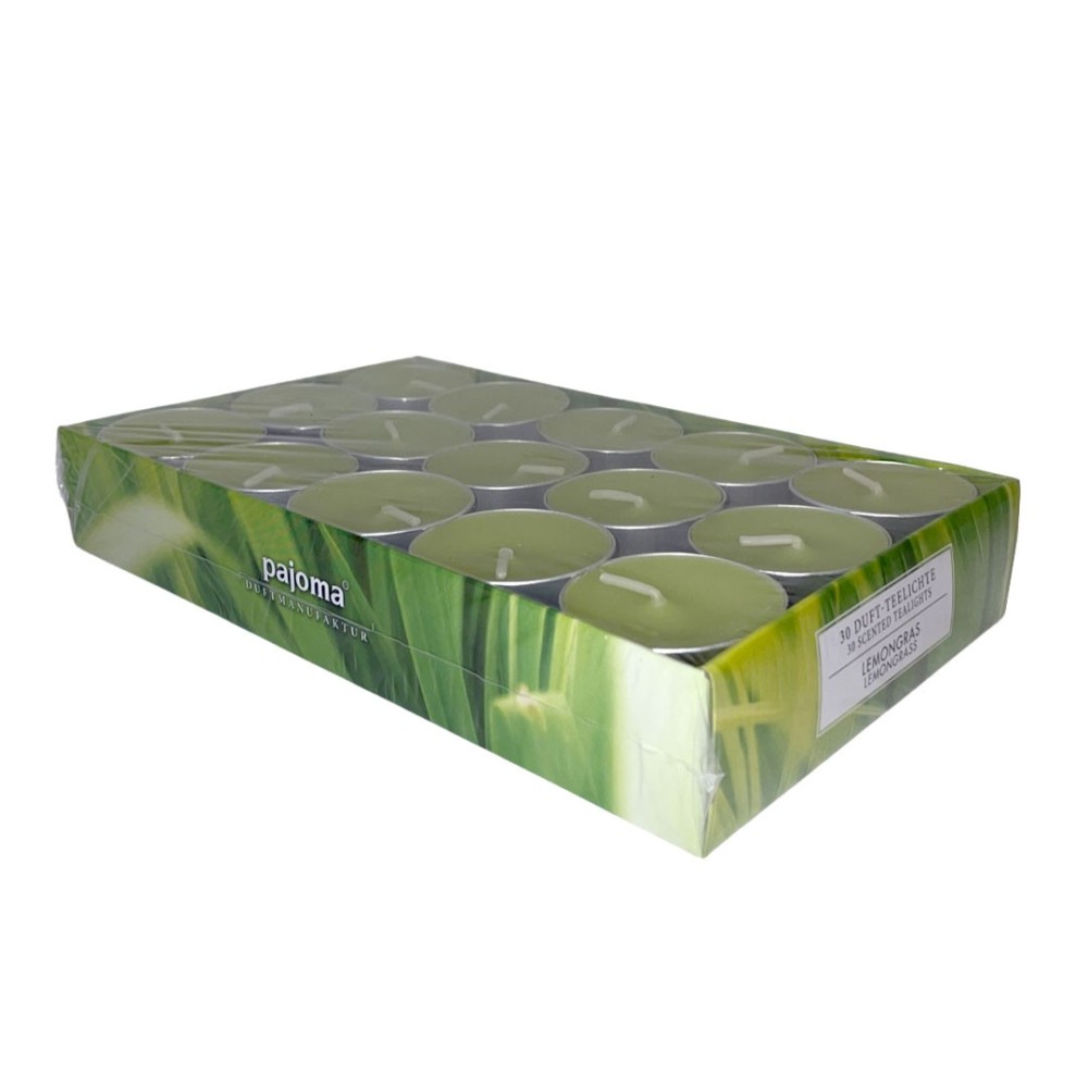 Pajoma Lemongrass Tealight Candeline Lumini profumati 30Pz 4h