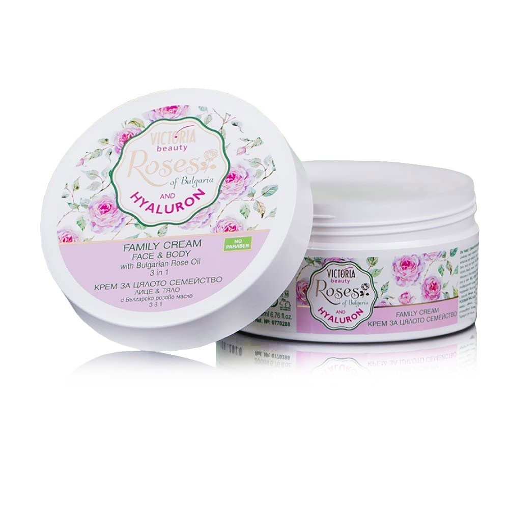 Crema viso e corpo con Olio di Rosa Bulgara 3 in 1 200ml Victoria Beauty