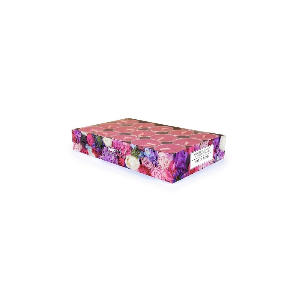 Pajoma Roses & Berries Tealight Candeline Lumini profumati 30Pz 4h