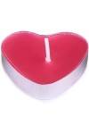 p50 romantic 'Love me' heart shaped candles with aluminum housing and plant wax. Each candle burns for about 3 hours. Pajoma 969