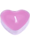 p50 romantic 'Love you' heart shaped candles with aluminum housing and plant wax. Each candle burns for about 3 hours. Pajoma 96