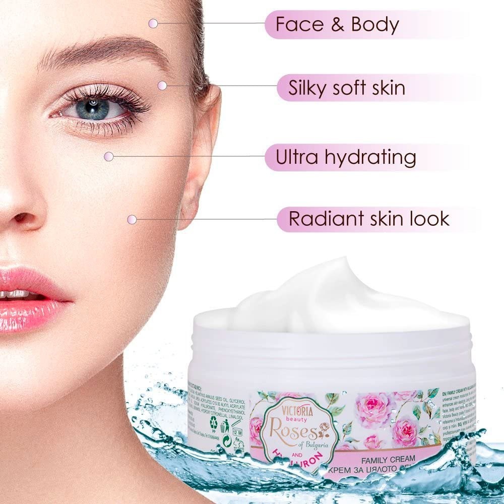 Family Cream Face & Body with Rose oil 200ml Victoria Beauty