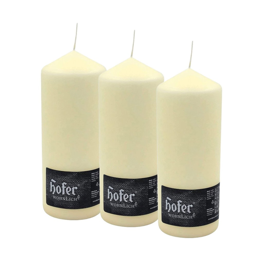 pHofer 80x200 mm high quality pillar candles, suitable for professional use, without dripping and without producing any odor, du