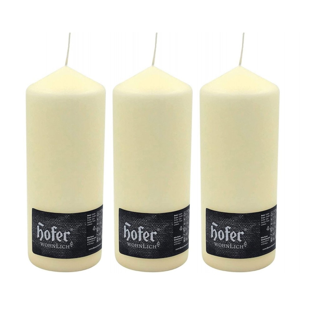 pHofer 80x200 mm high quality pillar candles, suitable for professional use, without dripping and without producing any odor, du