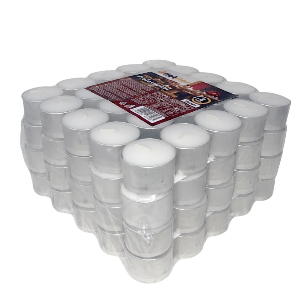 HotStar Professional Tealight Candele Lumini Non profumati 8h 100Pz Bianco